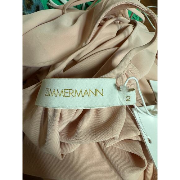 NWT Zimmermann A-Line Sleeveless Draped Back Midi Dress with Tags Sz M - Picture 14 of 15